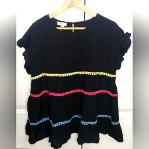 Womens Andre by Unit Babydoll Style Top size Large